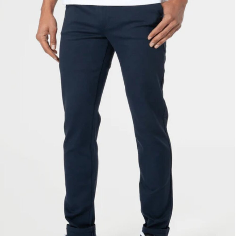 True Classic Navy Comfort Knit Chino Pant Sz 36